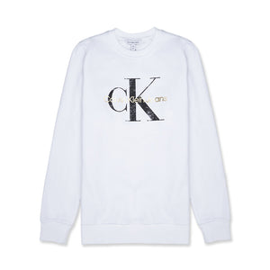 Calvin Klein Distressed Monogram Crew Sweatshirt